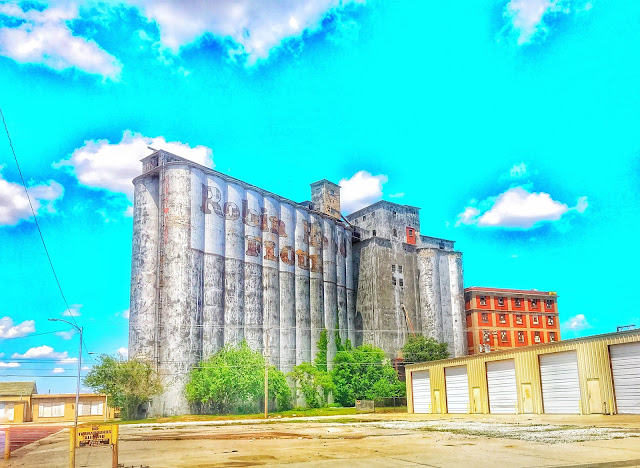 Flour mill in Ponca City OK, by Friday Night Art 