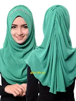 Tudung instant Hari Taya terbaru Natasha Ombak Tiara 2015 Chiffon Basic Artie Natasha