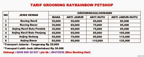 Rayrainbow Petshop: JASA GROOMING MANDI SALON ANJING 