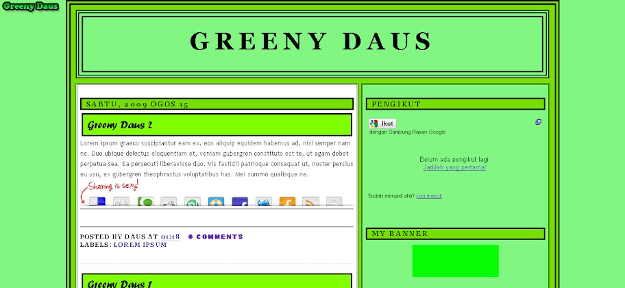 Blogger Template | Greeny Daus