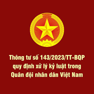 Thông tư số 143/2023/TT-BQP quy định xử lý kỷ luật trong Quân đội nhân dân Việt Nam