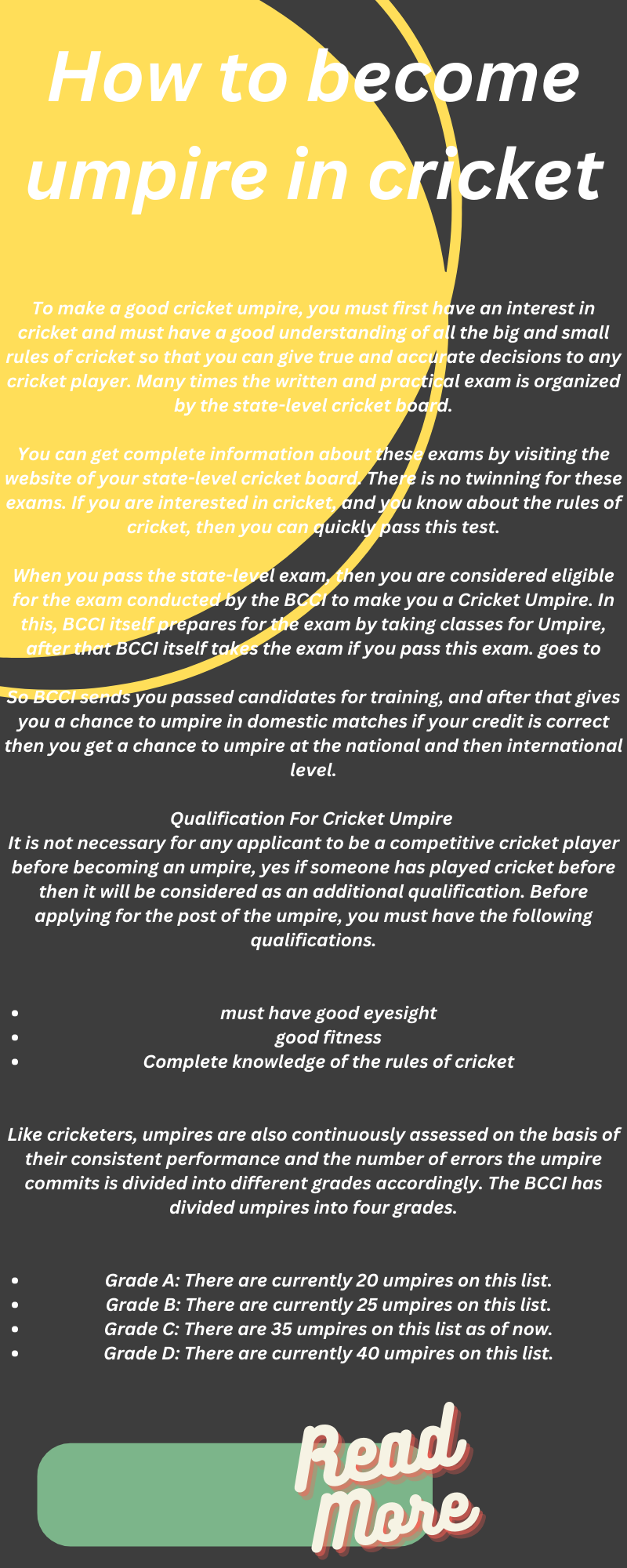 How to become umpire in cricket