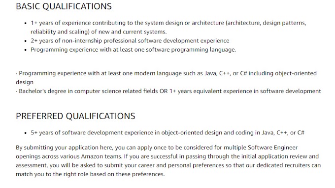 Amazon internships 2022 for Software Development Engineer, GTC