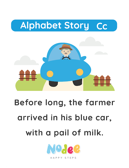 Simple and Short Story - The Cat and the Cow - letter - C -  Alphabet Stories for kids