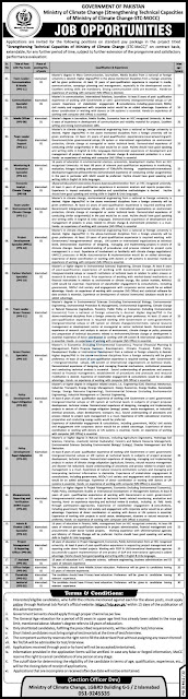 Ministry of Climate change jobs 2023 | MOCC Jobs 2023
