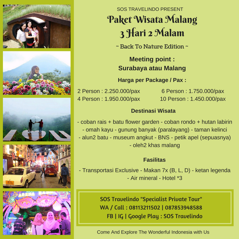  Paket  Wisata  Malang  3  Hari  2  Malam  back to nature 