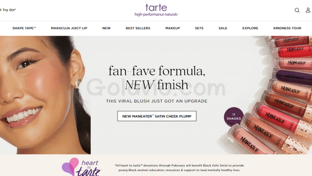 موقع Tarte Cosmetics للتسويق بالعمولة