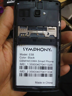 Symphony E58 Flash File Firmware (E58_HW2_V10) SC7715GA 4.4.2 Hang Logo & Dead Fix Stock Rom 100% Tested 