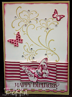 Rich Razzleberry Ribbon Birthday Card