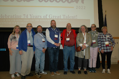 President Huftalin and SLCC retirees.