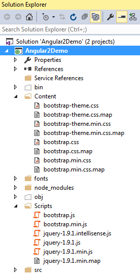 bootstrap in visual studio