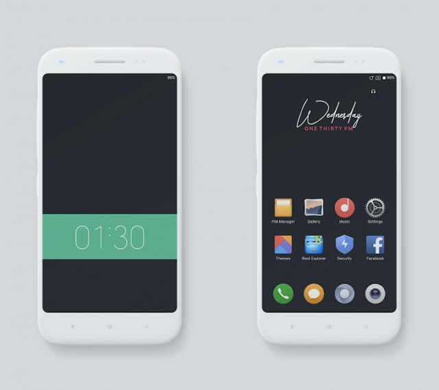 Download Tema Xiaomi Material Dark Mtz Terbaru