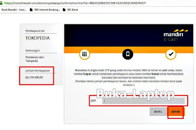 Cara Memasukkan Kode OTP E-Cash Mandiri