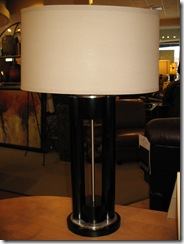 Lamps on each side of sofa