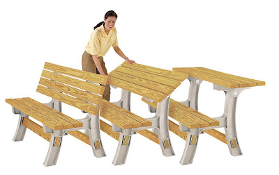 Hopkins Flip Top BenchTable Kit, Convert From Bench To Table And Back With Ease