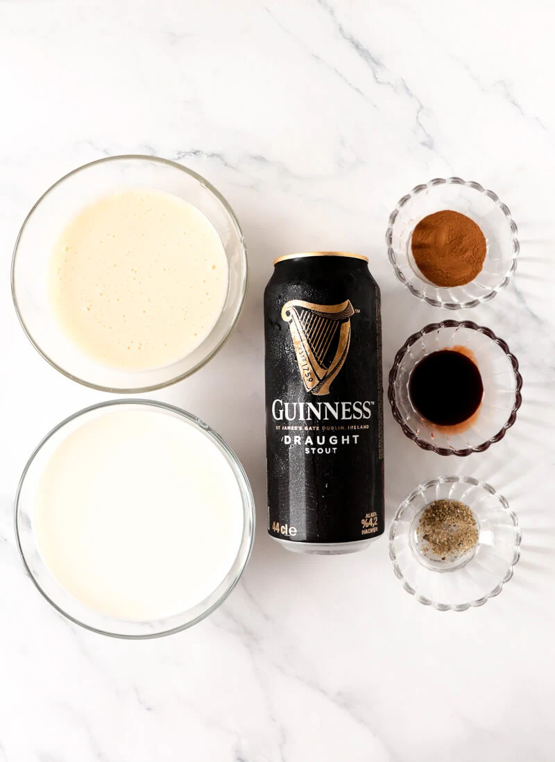 Ingredients used to make Guinness punch.