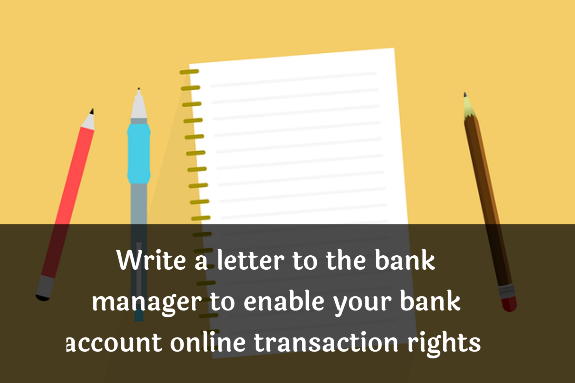 Letter to enable online transaction rights