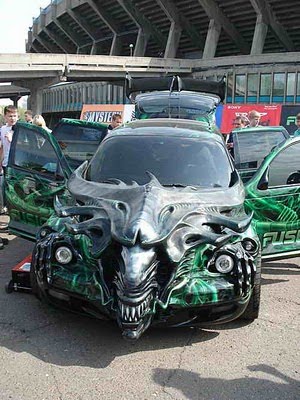 In Krasnoyarsk Russia there is modified car show they are obsessed with