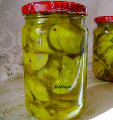 Pickled Zucchinis or cougette