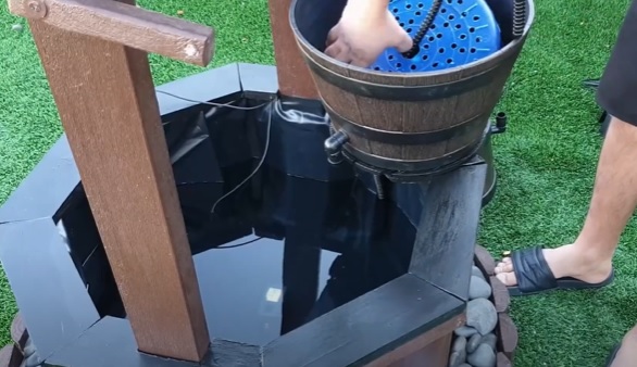 My mini backyard pond with aquaponic filter