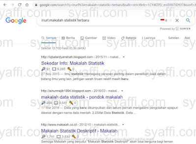 Cara Search Kata di Web dengan inurl