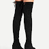 Size EUR36 | Black Color SHEIN Tie Back Over Knee Block Heeled Boots | SHE_00091