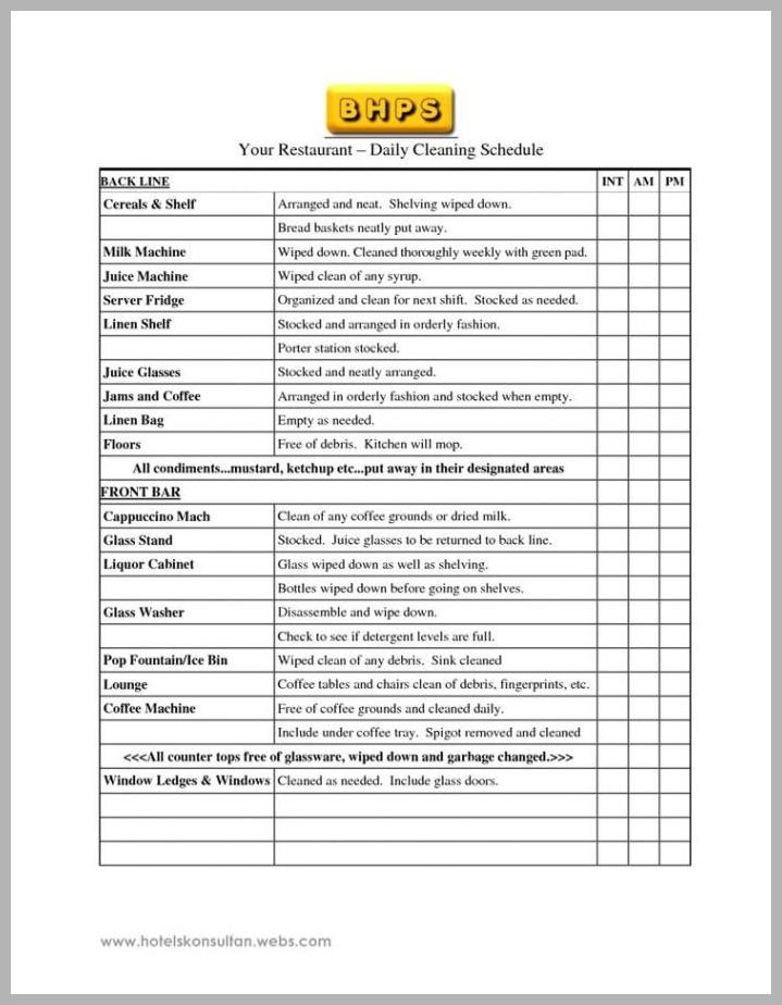 7 Restaurant Kitchen Cleaning Checklist Pdf Top idei despre Cleaning Schedule Templates pe Pinterest Restaurant,Kitchen,Cleaning,Checklist,Pdf