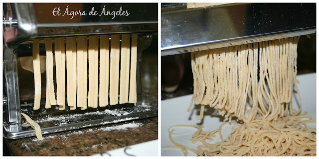 pasta fresca con máquina