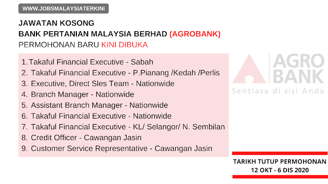 Jawatan Kosong Bank Pertanian Malaysia Berhad (Agrobank ...