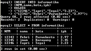 Tambah, Update dan Hapus Data di MySQL (Insert,update,delete)