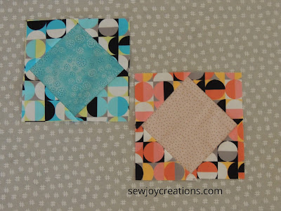 2 ways to make square in a square pieced blocks