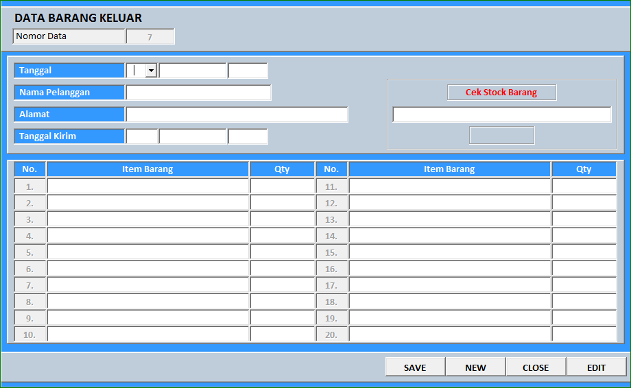 Aplikasi Stok Barang Excel Gratis - goodsitetravel