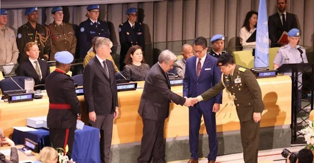 Penasehat Militer PTRI Untuk PBB Menerima Hammarskjold Medal Award 2019