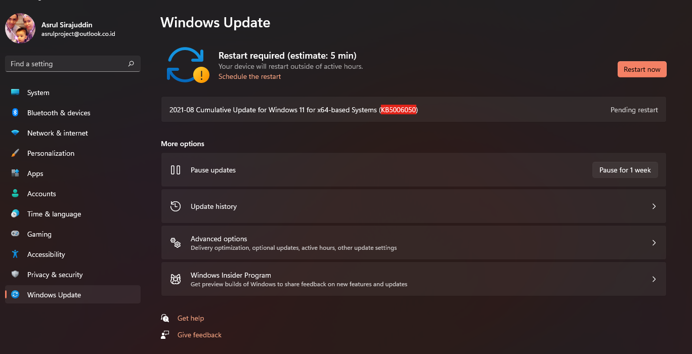 Windows 11 Update KB5006050