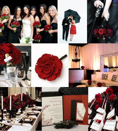 Many times winter and Christmas weddings use red to celebrate the season