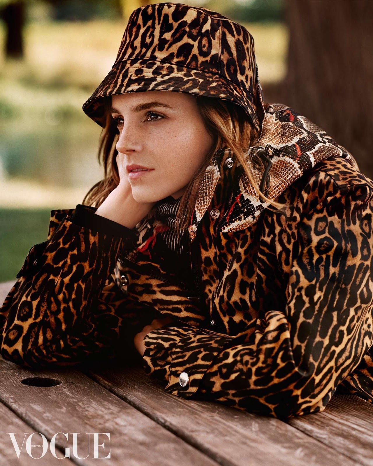Emma Watson beautiful fashion model in magazine photoshoot