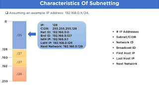 Characteristics of subnetting