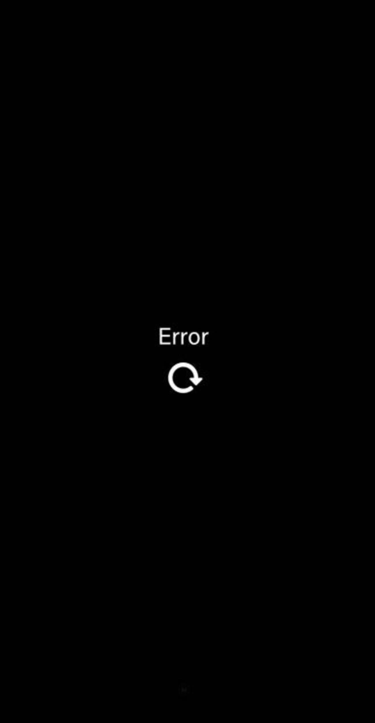 خلفية ايفون سوداء مع كلمة Error بدقة 4K | خلفيات فخمه للايفون
