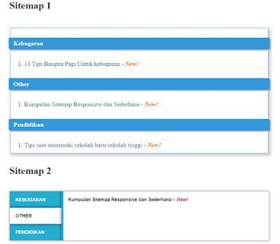 Cara membuat sitemap blog responsive sederhana pada halaman statis