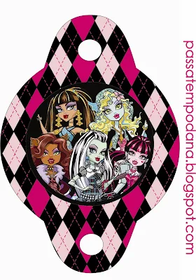 Imprimibles y Fondos Gratis de Monster High Rosa para Imprimir Gratis.