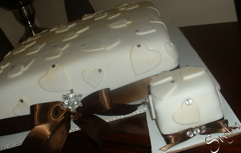 Bling Bling Hearts Wedding Cake Cake 78 Posted by Cakes by Styles at 850