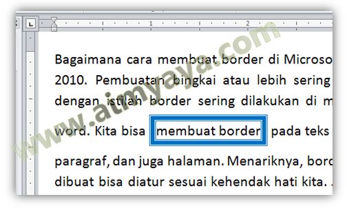 Bagaimana cara menciptakan border di Microsoft Word  Cara Membuat Border Teks di Ms Word 2010