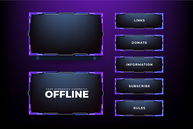 Broadcast Gaming Panel Template Vector Free Download