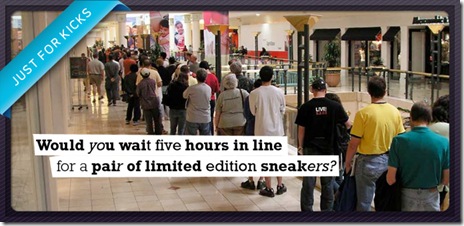 would you wait five hours in line for a pair of limitesd edition sneakers ? Lockerz october 13 dailies