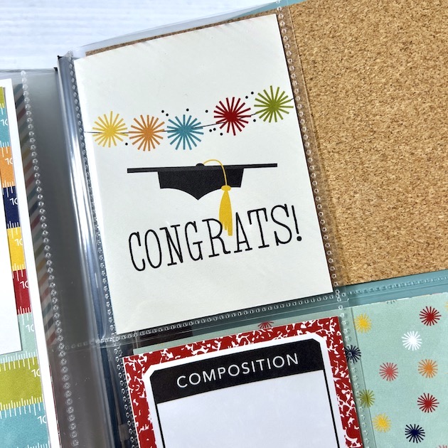 School Life Scrapbook album page for graduation photos