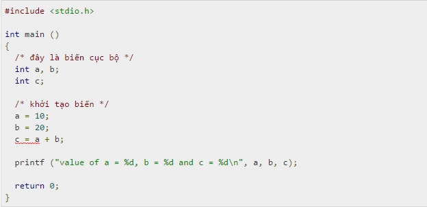 C Tutorial Part 12 - Phạm Vi Sử Dụng Biến