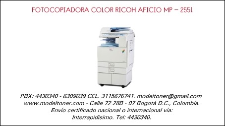 FOTOCOPIADORA COLOR RICOH AFICIO MP C2551