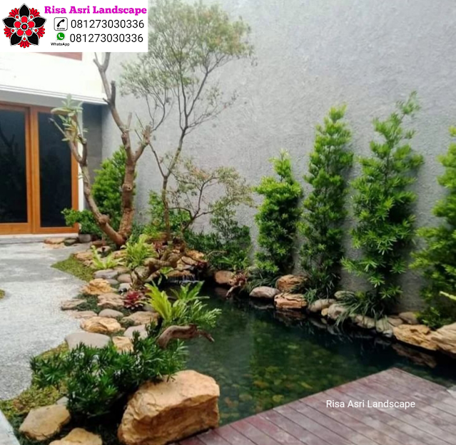 Jasa Tukang Kolam Natural Koi Pond Minimalis Batu Alam Kolam Natural Koi Pond & Kolam Minimalis WaterWall Air Terjun & Mancur