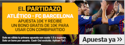 betfair promocion Atletico vs Barcelona 24 noviembre