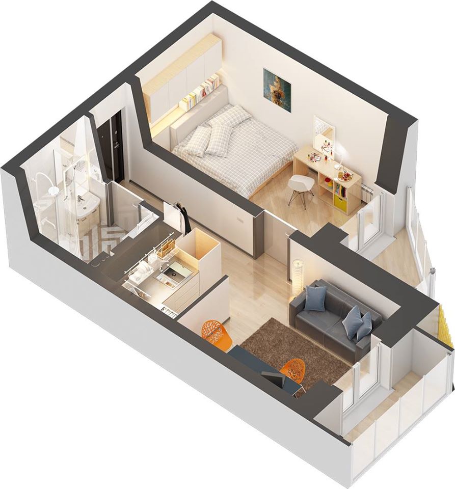 65 Denah 3D Rumah Minimalis Paling Populer Rumahku Unik